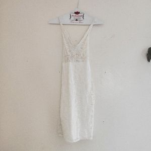 Pretty Little Thing white lace slip